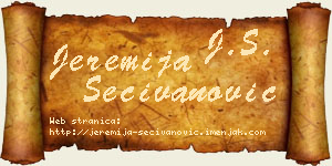 Jeremija Sečivanović vizit kartica